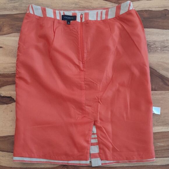 Talbots Linen & Cotton Blend, Stripe Skirt - Picture 9 of 16